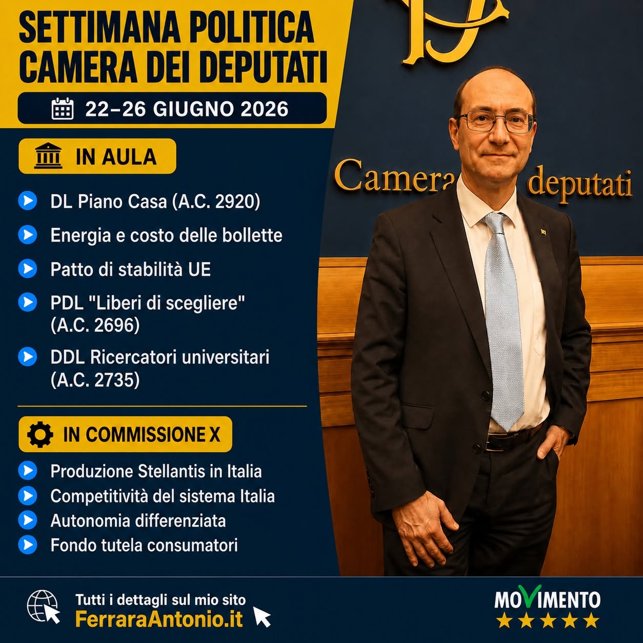 Settimana politica | 22–26 giugno 2026